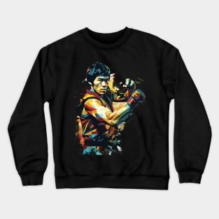 Bruce lee kung fu WPAP Art Crewneck Sweatshirt